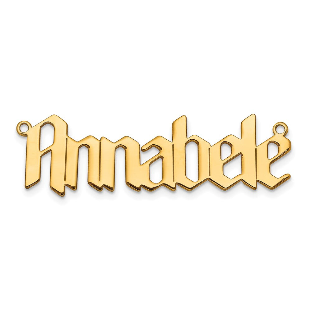 Gold Plated Polished New Gothic Textura Font Name Plate