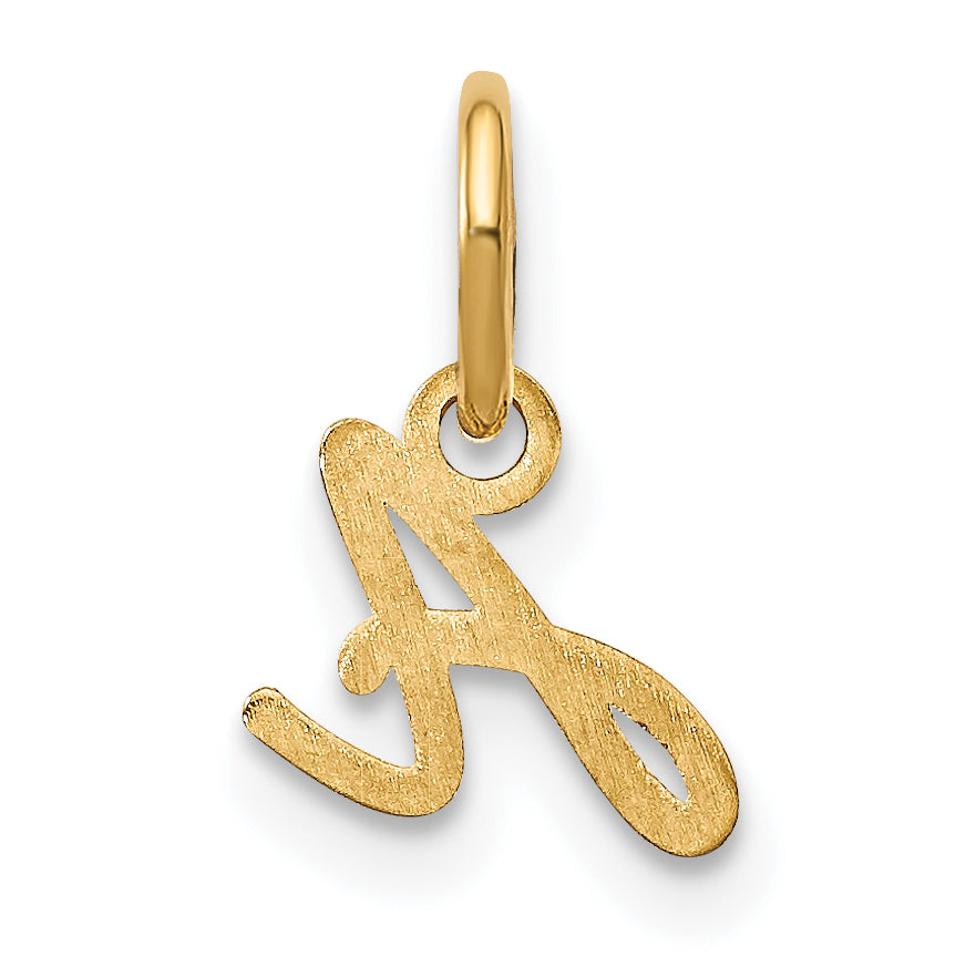 14k Yellow Gold 14KY Upper case Letter A Initial Charm