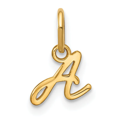 14k Yellow Gold 14KY Upper case Letter A Initial Charm
