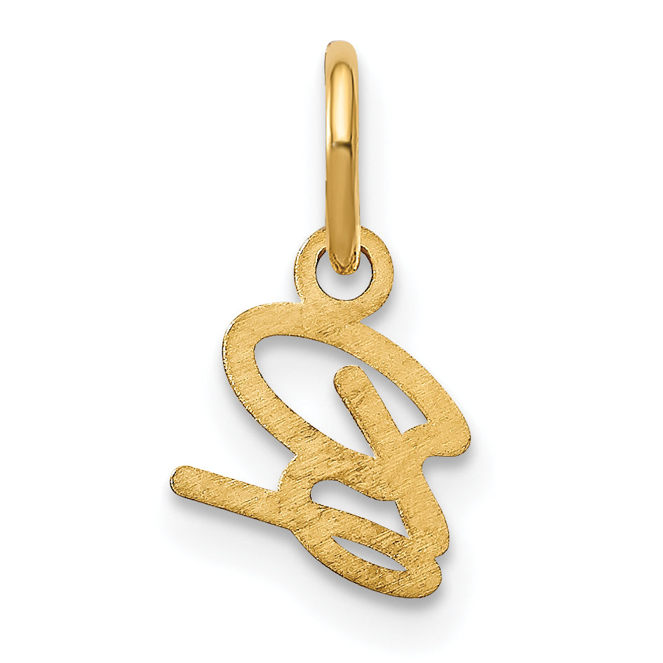 14k Yellow Gold 14KY Upper case Letter B Initial Charm