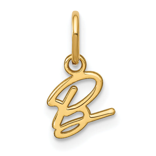 14k Yellow Gold 14KY Upper case Letter B Initial Charm