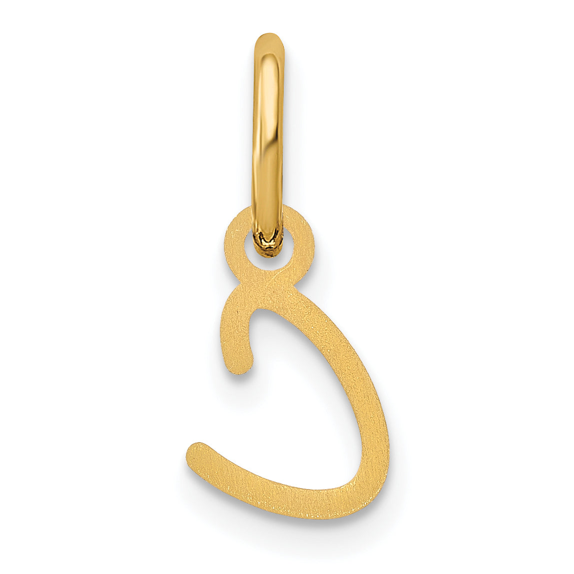 14k Yellow Gold 14KY Upper case Letter C Initial Charm