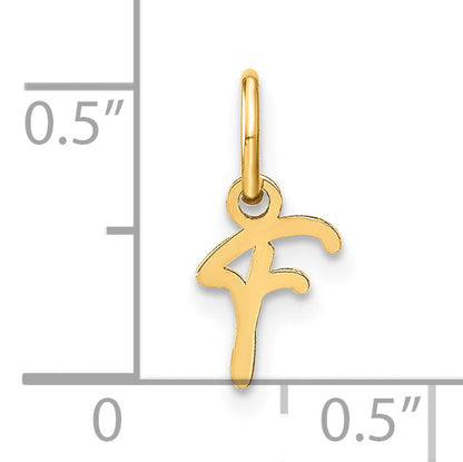 14k Yellow Gold 14KY Upper case Letter F Initial Charm