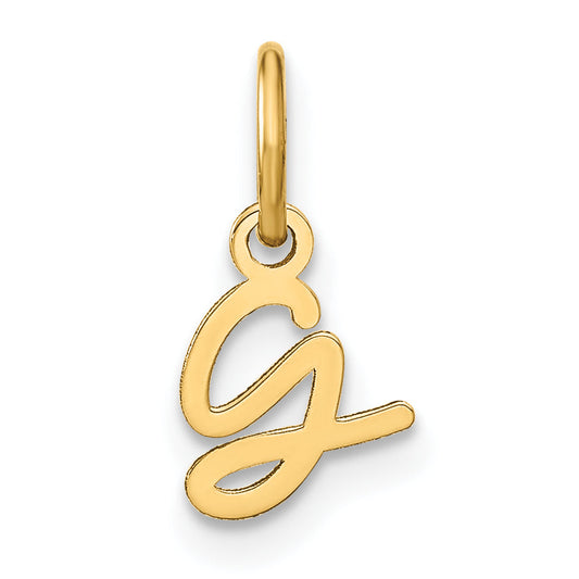 14k Yellow Gold 14KY Upper case Letter G Initial Charm