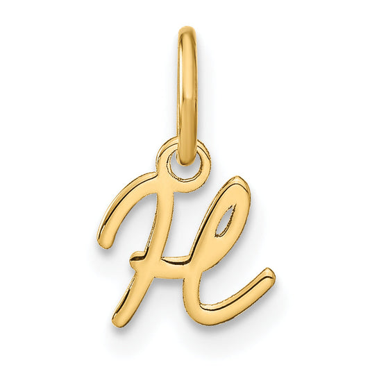 14k Yellow Gold 14KY Upper case Letter H Initial Charm