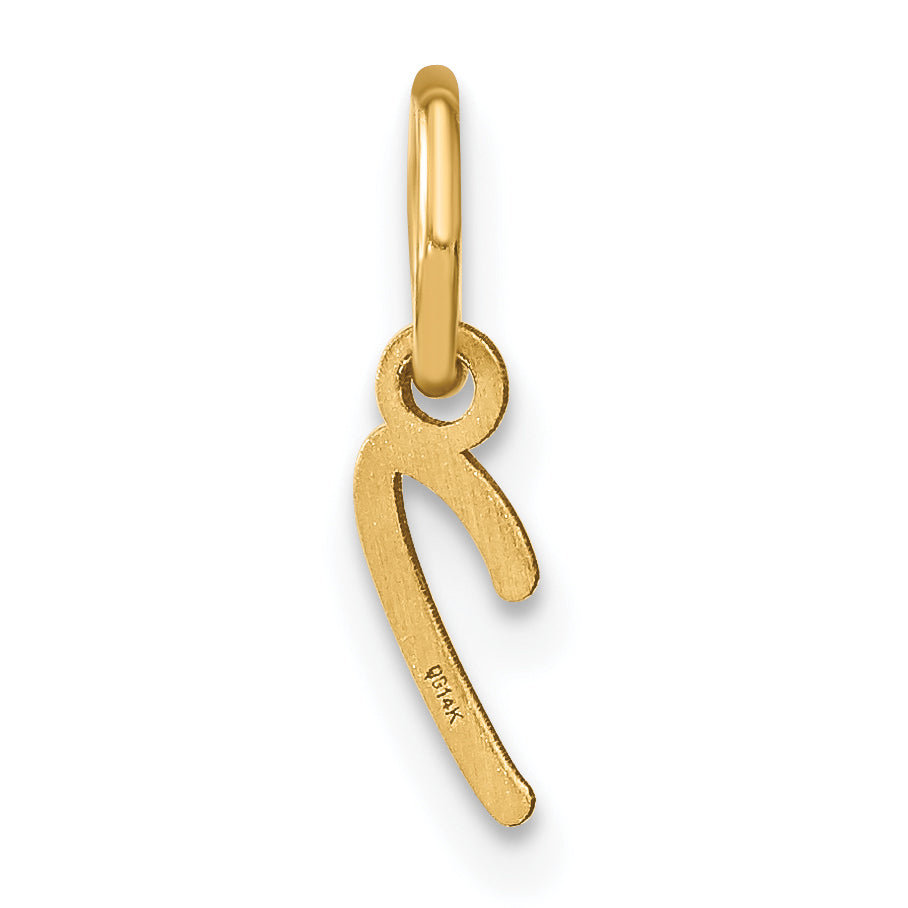14k Yellow Gold 14KY Upper case Letter I Initial Charm