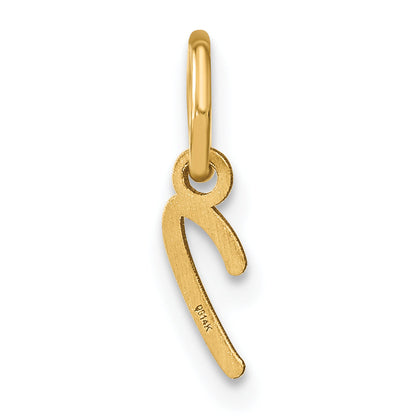 14k Yellow Gold 14KY Upper case Letter I Initial Charm