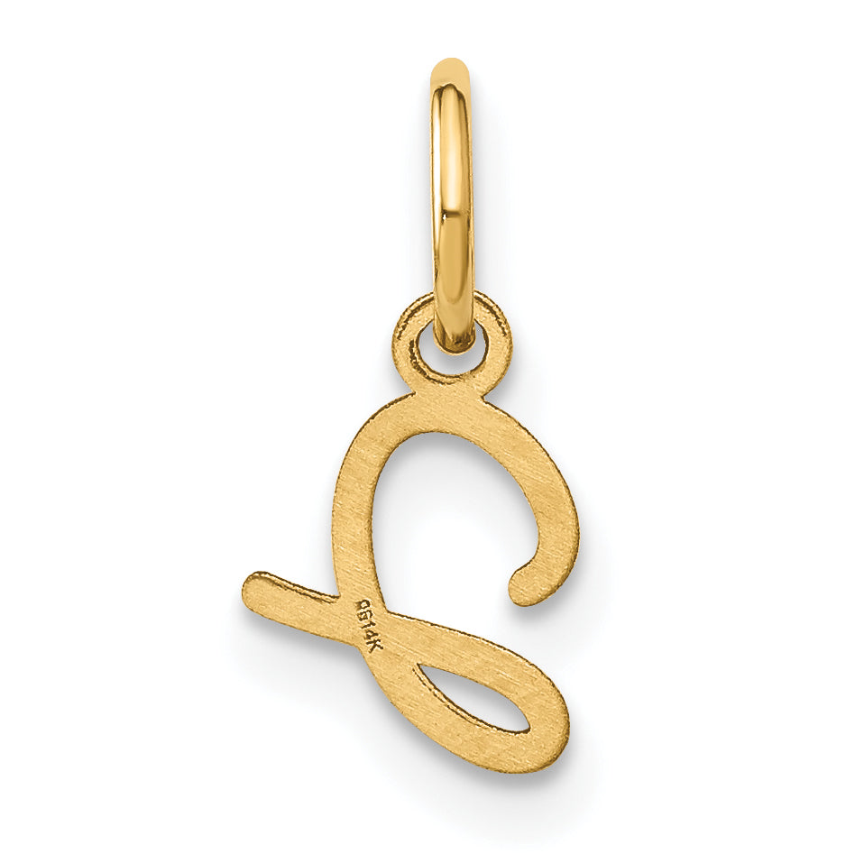 14k Yellow Gold 14KY Upper case Letter J Initial Charm