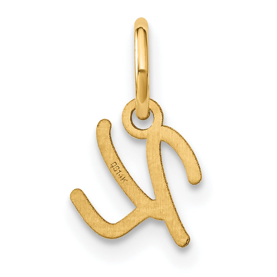 14k Yellow Gold 14KY Upper case Letter K Initial Charm