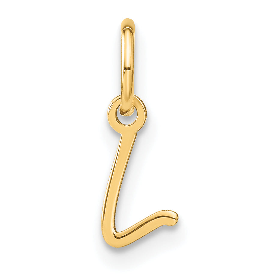 14k Yellow Gold 14KY Upper case Letter L Initial Charm
