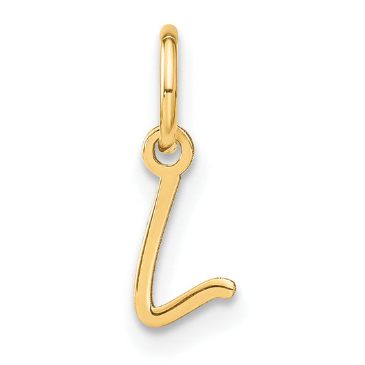 14k Yellow Gold 14KY Upper case Letter L Initial Charm