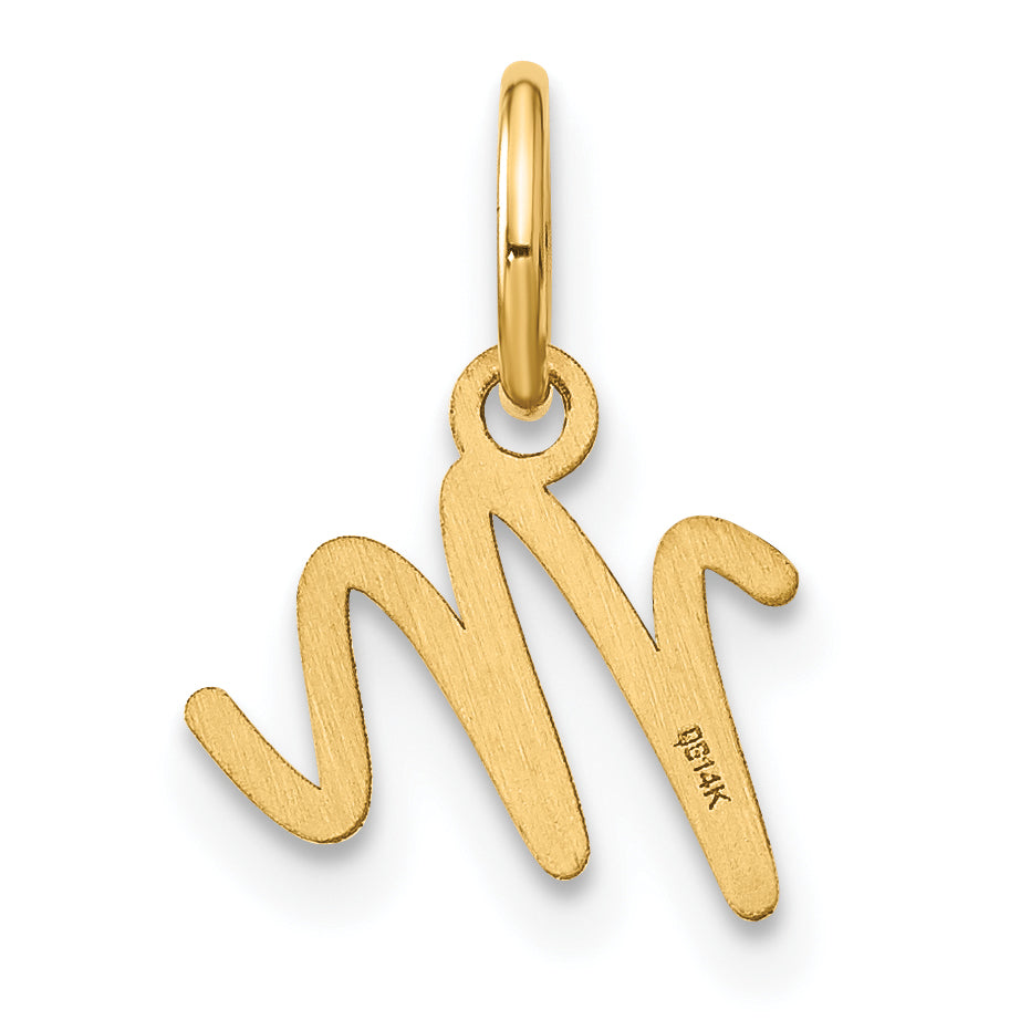 14k Yellow Gold 14KY Upper case Letter M Initial Charm