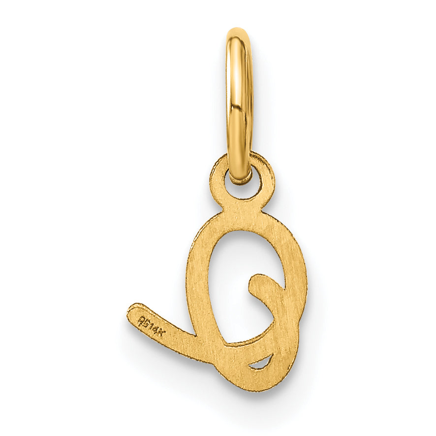 14k Yellow Gold 14KY Upper case Letter O Initial Charm