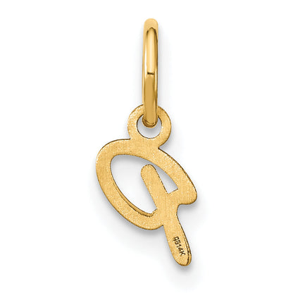 14k Yellow Gold 14KY Upper case Letter P Initial Charm