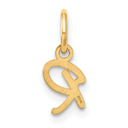14k Yellow Gold 14KY Upper case Letter R Initial Charm