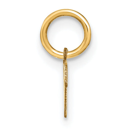 14k Yellow Gold 14KY Upper case Letter V Initial Charm