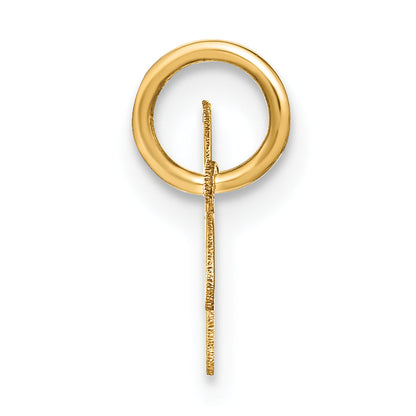 14k Yellow Gold 14KY Upper case Letter W Initial Charm