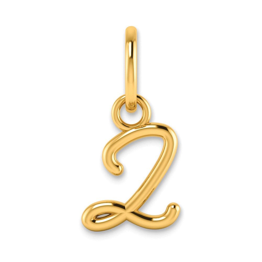 14K Yellow Gold 14Ky Upper Case Letter Z Initial Charm