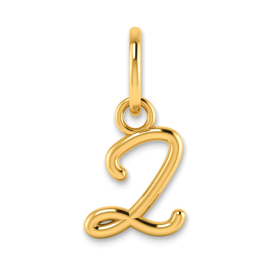 14K Yellow Gold 14Ky Upper Case Letter Z Initial Charm