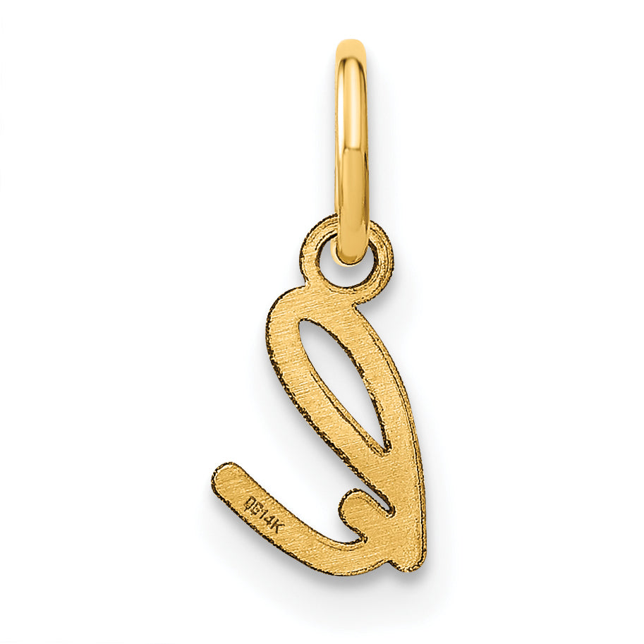14k Yellow Gold 14ky Lower case Letter K Initial Charm