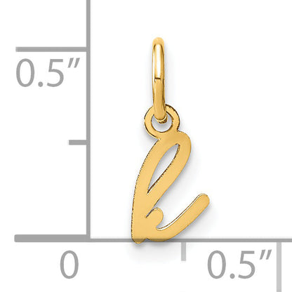 14k Yellow Gold 14ky Lower case Letter K Initial Charm