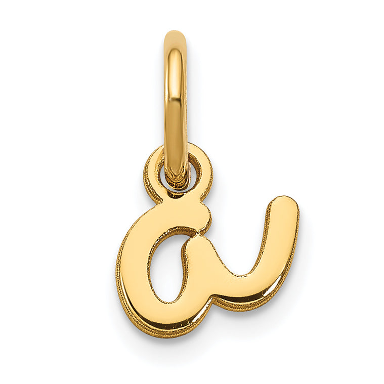 14k Yellow Gold 14KY Lower case Letter A Initial Charm
