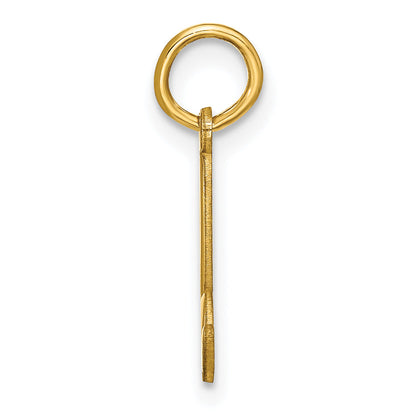 14k Yellow Gold 14KY Lower case Letter B Initial Charm