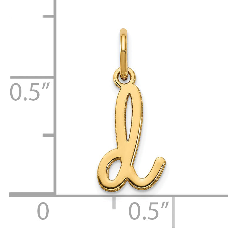 14k Yellow Gold 14KY Lower case Letter D Initial Charm