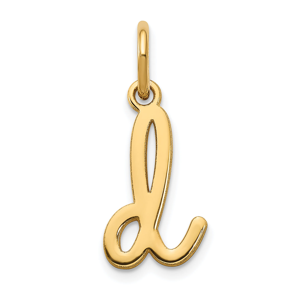 14k Yellow Gold 14KY Lower case Letter D Initial Charm
