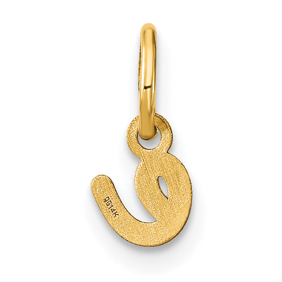 14k Yellow Gold 14KY Lower case Letter E Initial Charm