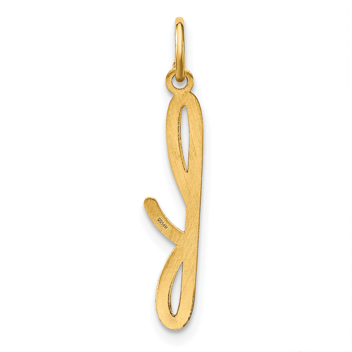 14k Yellow Gold 14KY Lower case Letter F Initial Charm