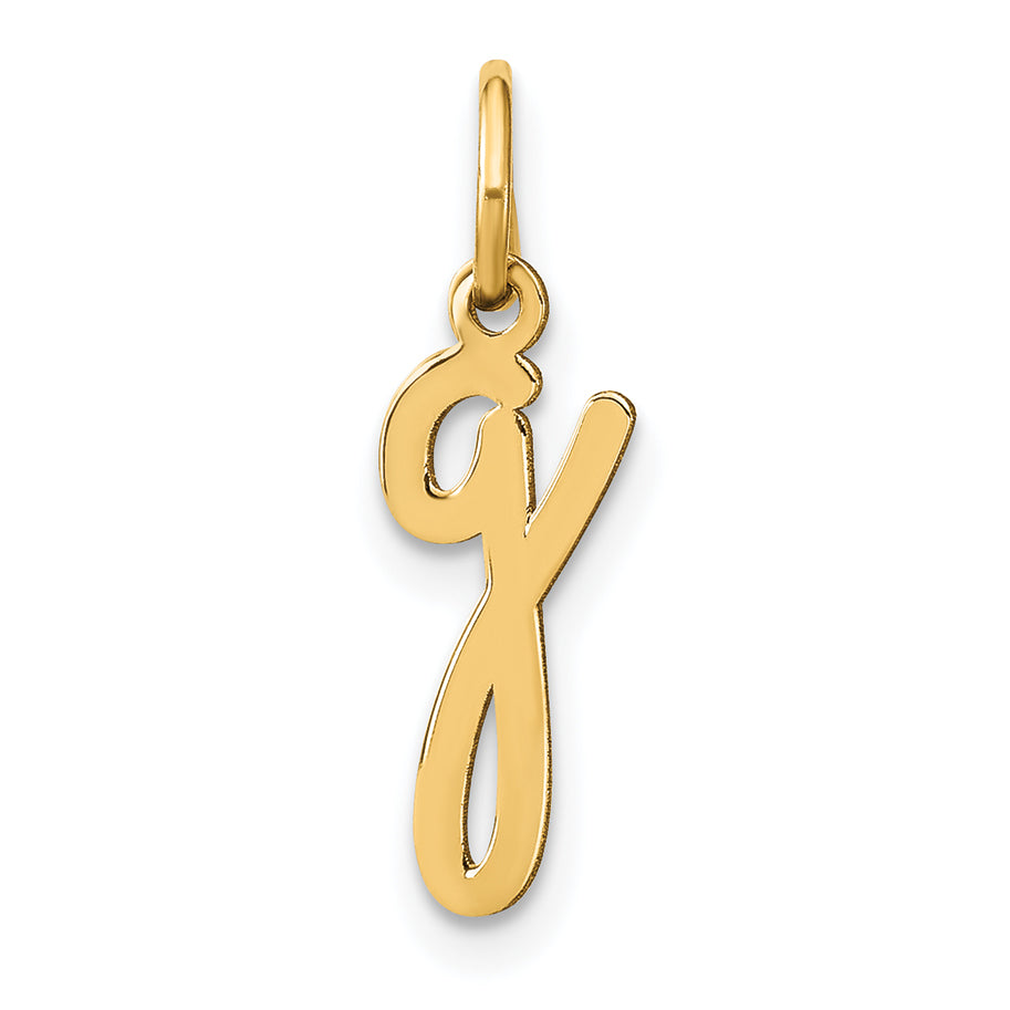 14k Yellow Gold 14KY Lower case Letter G Initial Charm