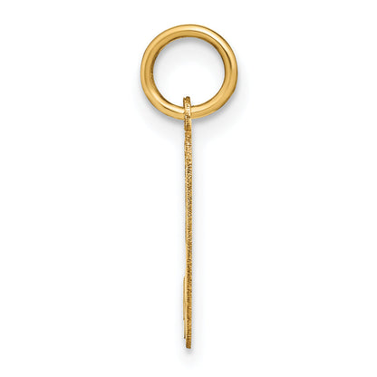 14k Yellow Gold 14KY Lower case Letter H Initial Charm