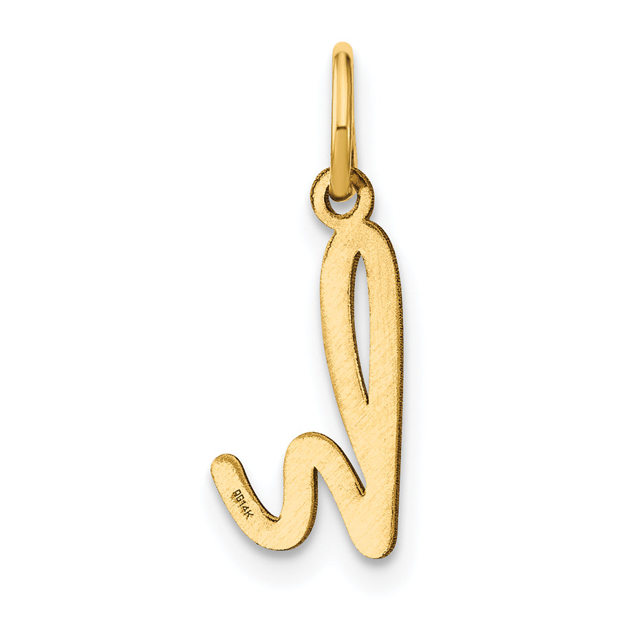 14k Yellow Gold 14KY Lower case Letter H Initial Charm