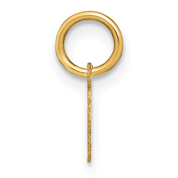 14k Yellow Gold 14KY Lower case Letter I Initial Charm