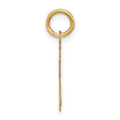 14k Yellow Gold 14KY Lower case Letter J Initial Charm