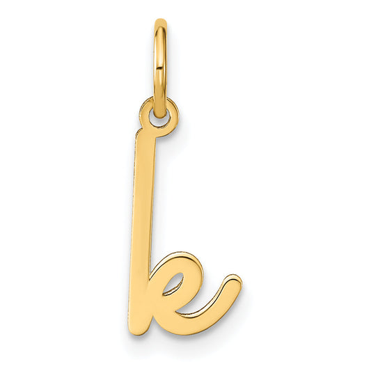 14k Yellow Gold 14KY Lower case Letter K Initial Charm