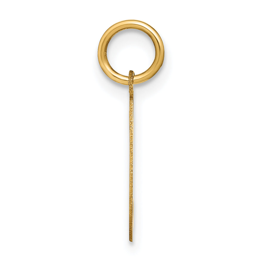 14k Yellow Gold 14KY Lower case Letter L Initial Charm