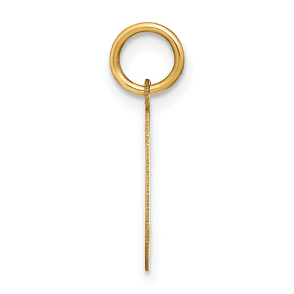 14k Yellow Gold 14KY Lower case Letter L Initial Charm