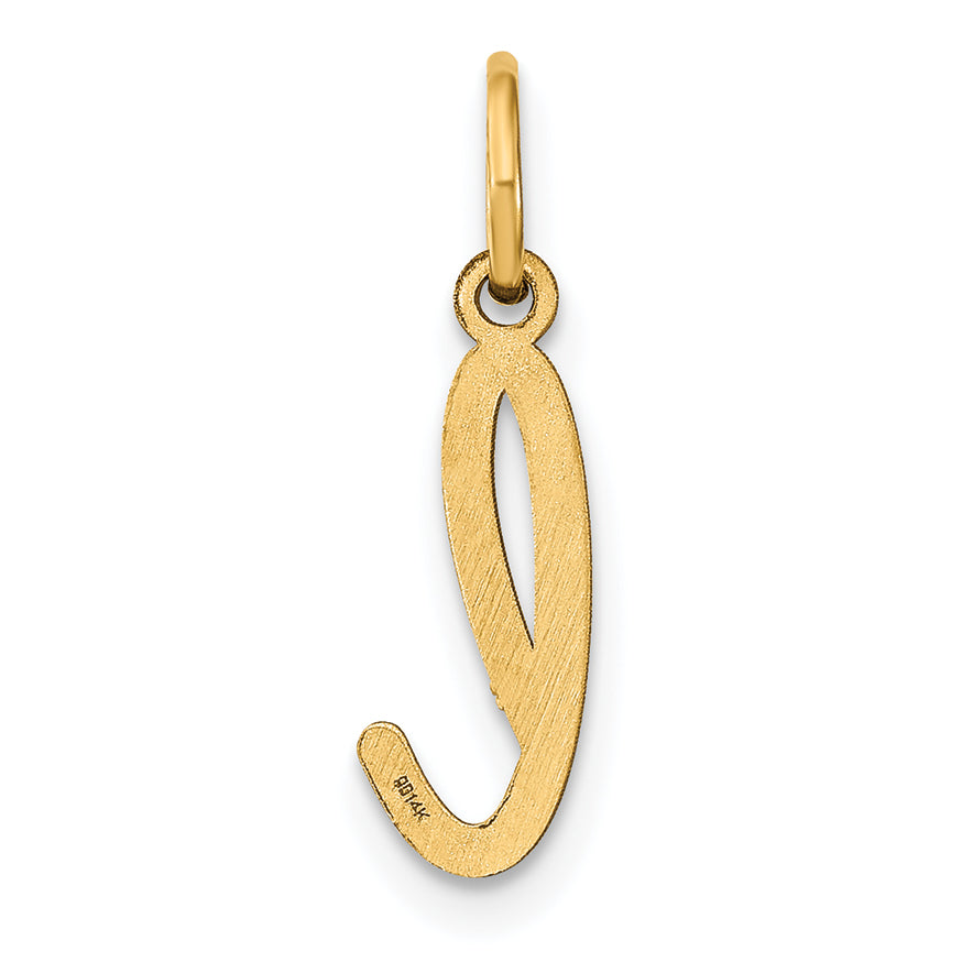 14k Yellow Gold 14KY Lower case Letter L Initial Charm