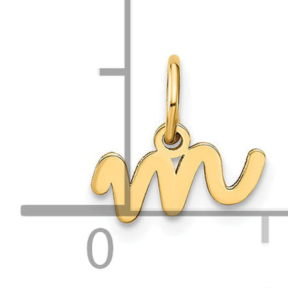 14k Yellow Gold 14KY Lower case Letter M Initial Charm