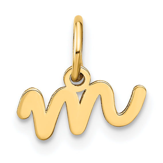 14k Yellow Gold 14KY Lower case Letter M Initial Charm