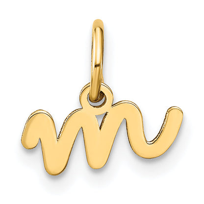 14k Yellow Gold 14KY Lower case Letter M Initial Charm