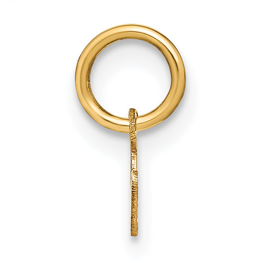 14k Yellow Gold 14KY Lower case Letter N Initial Charm