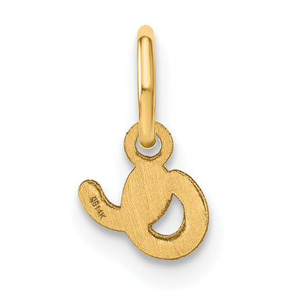 14k Yellow Gold 14KY Lower case Letter O Initial Charm