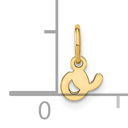 14k Yellow Gold 14KY Lower case Letter O Initial Charm