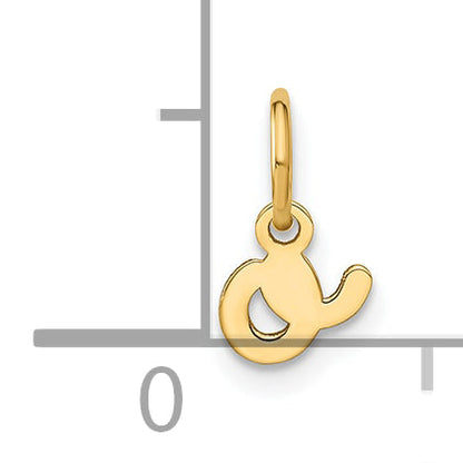 14k Yellow Gold 14KY Lower case Letter O Initial Charm