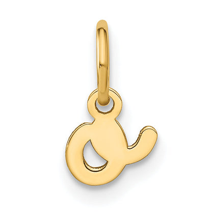 14k Yellow Gold 14KY Lower case Letter O Initial Charm
