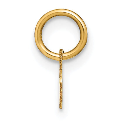 14k Yellow Gold 14KY Lower case Letter R Initial Charm