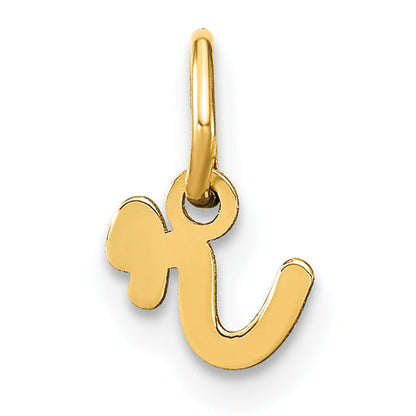 14k Yellow Gold 14KY Lower case Letter R Initial Charm